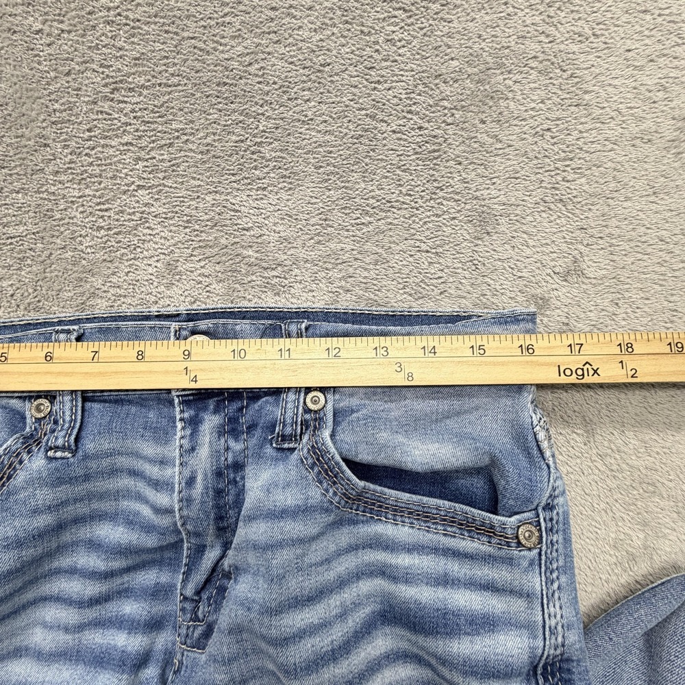 BKE Jeans Mens 33x34 Blue Light Wash Straight Jake Stretch Distressed Fit - Picture 5 of 9